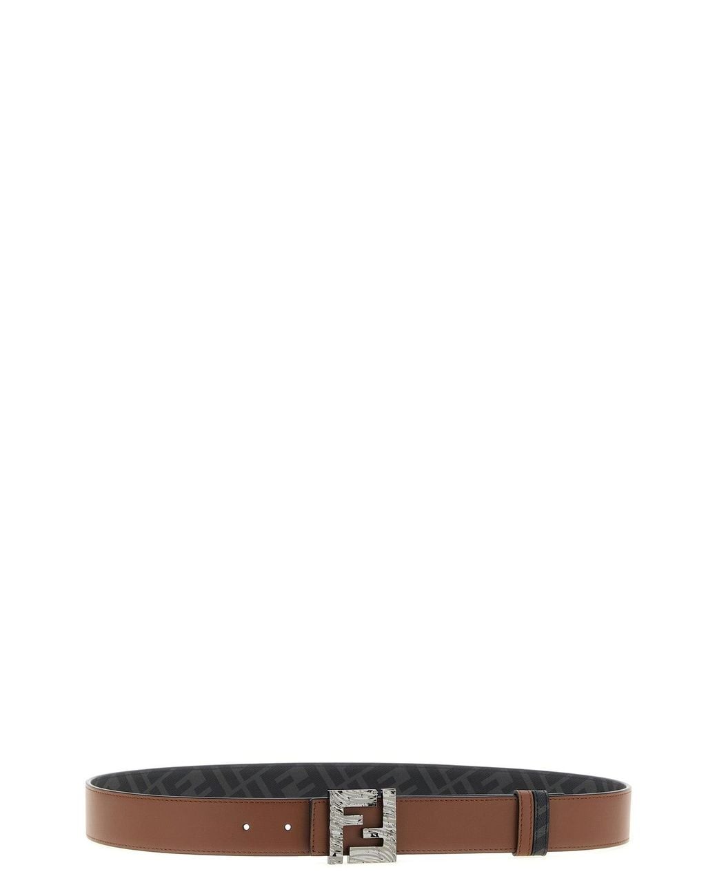 Fendi Black Reversible 'Squared Ff' Belt for men