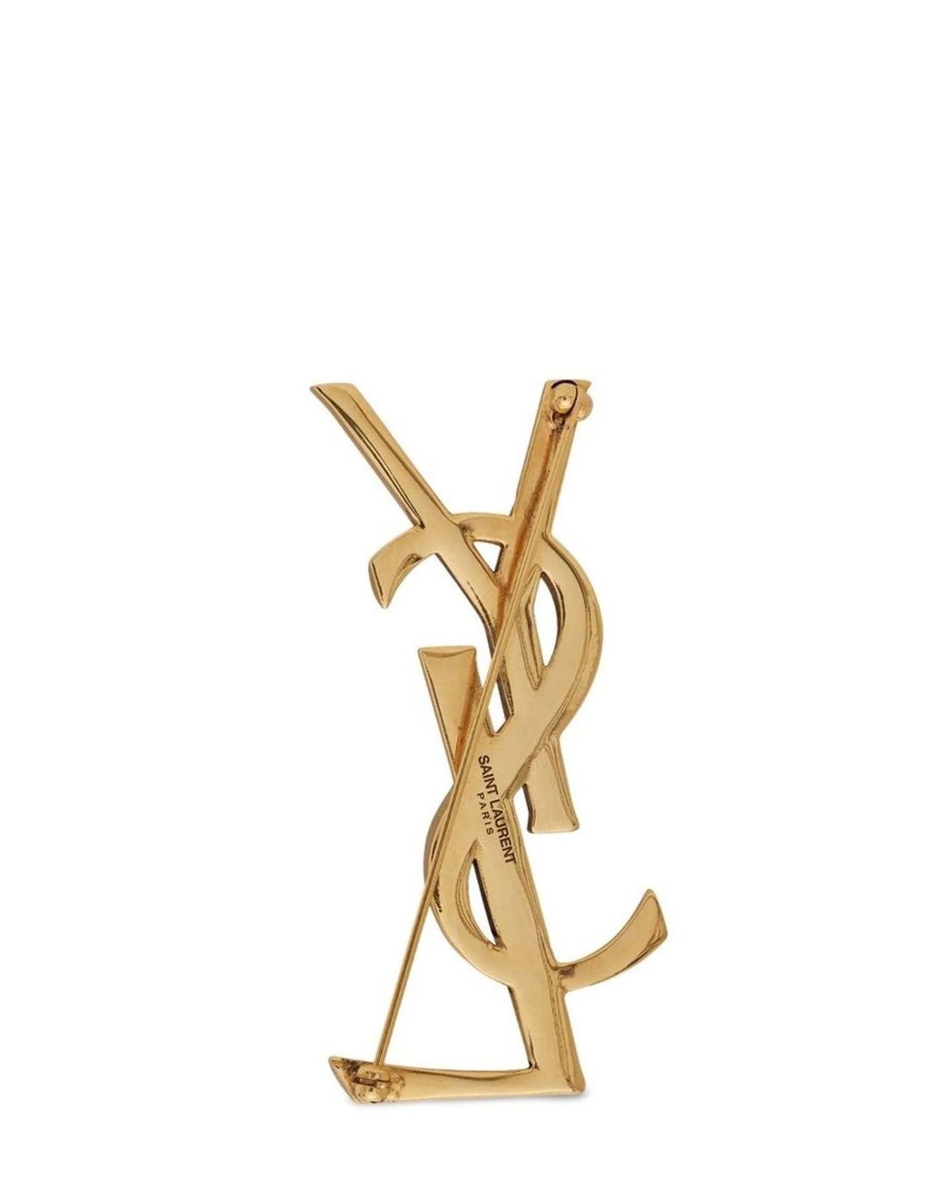 Saint Laurent Metallic Cassandre Serpentine Brooch