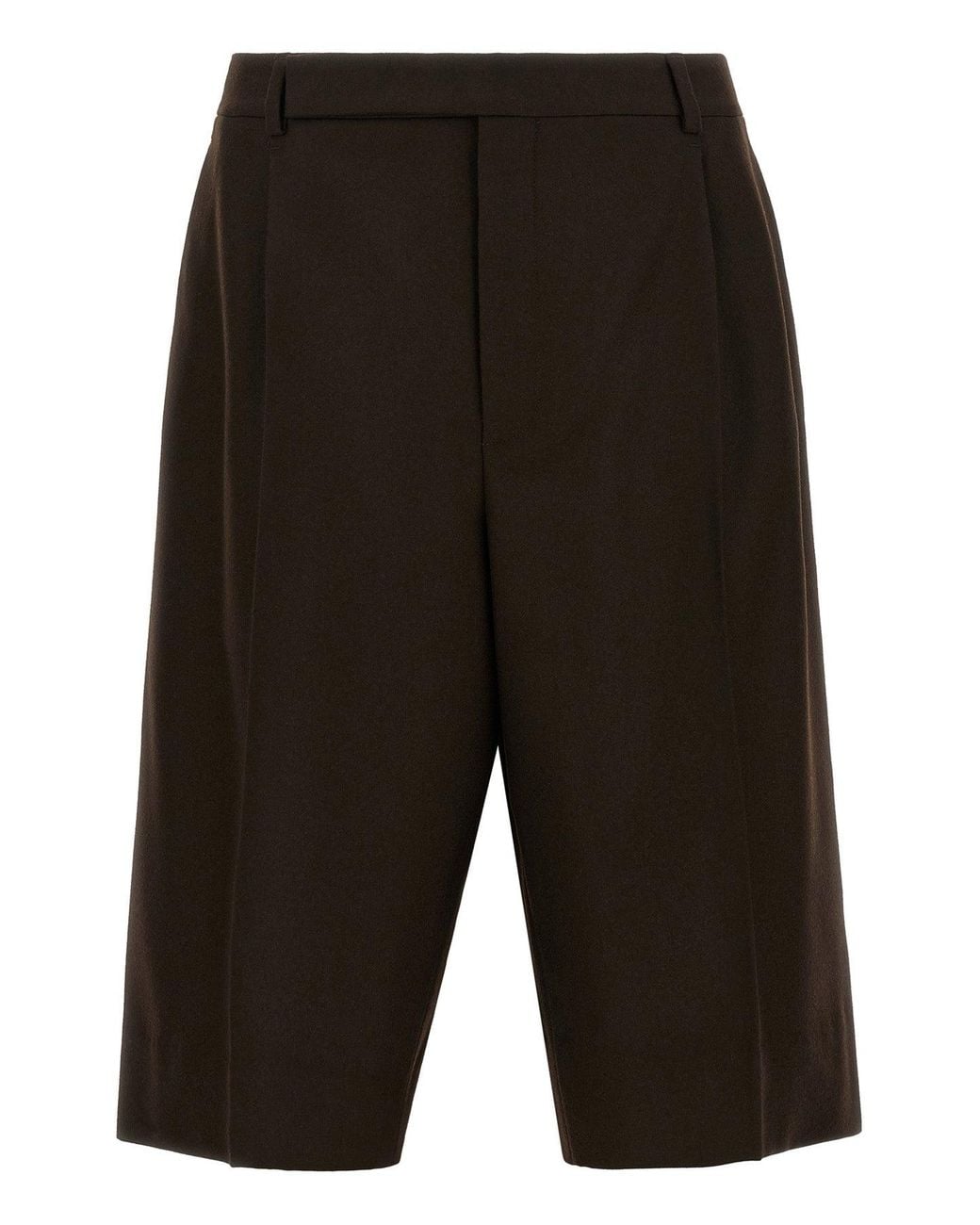 Saint Laurent Black Tailored Flannel Bermuda Shorts for men