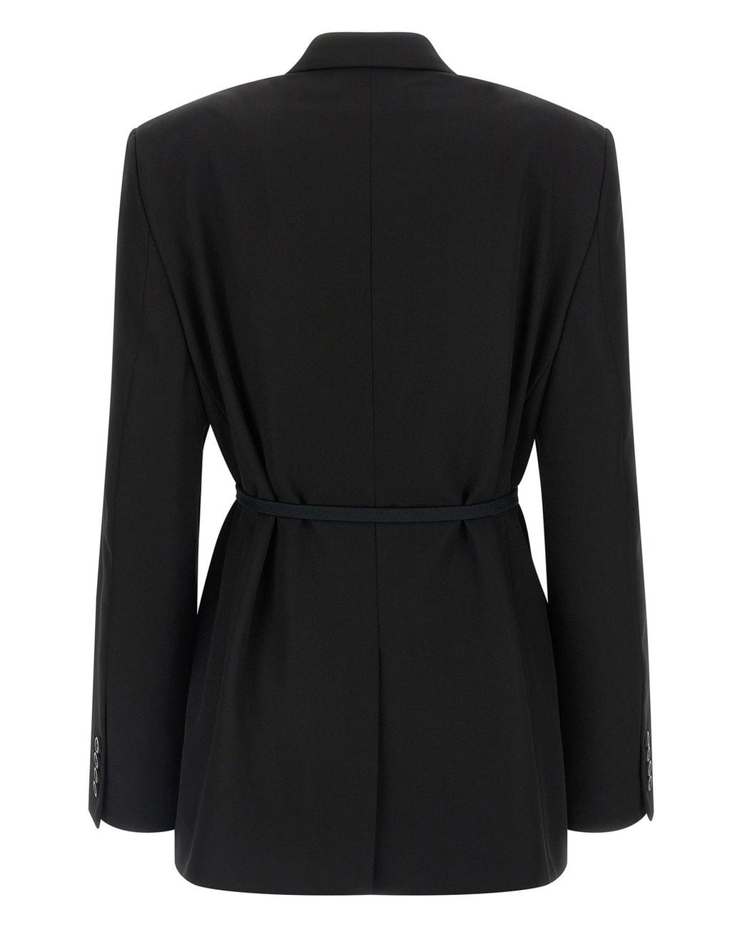 Balenciaga Black Blazer Wrap Tailored Waist Tie
