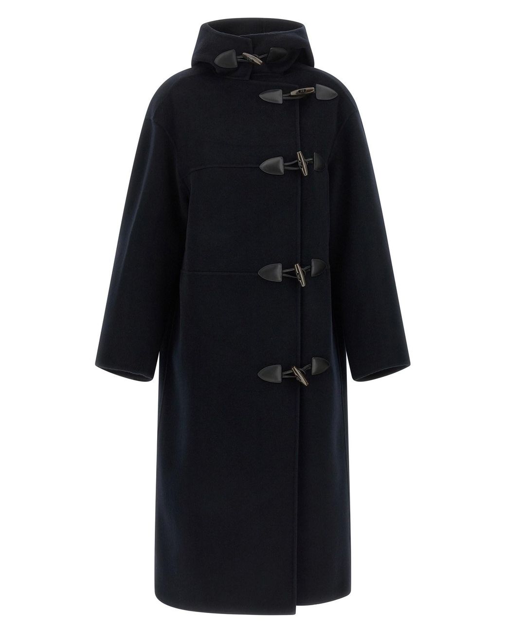 Rohe Black 'duffle' Reversible Coat With Alamari