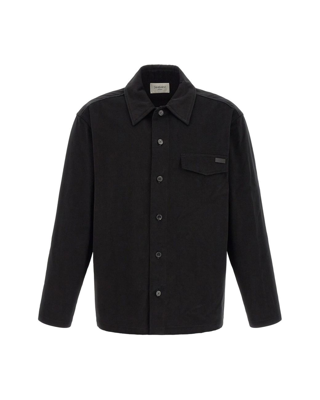 Saint Laurent Black Cotton Overshirt for men