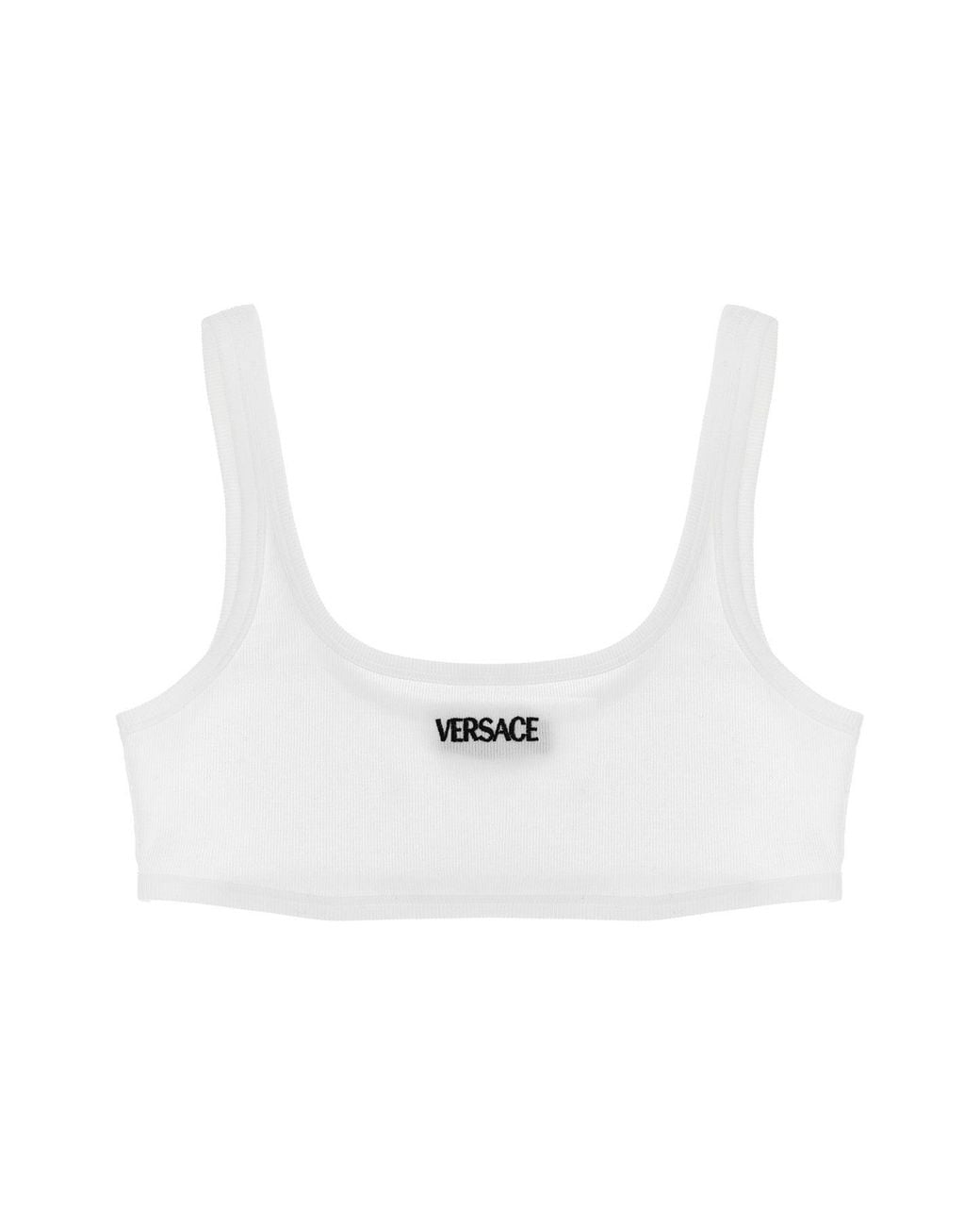 Mit Logo Style Versace Logo' Bh in Weiß | Lyst DE