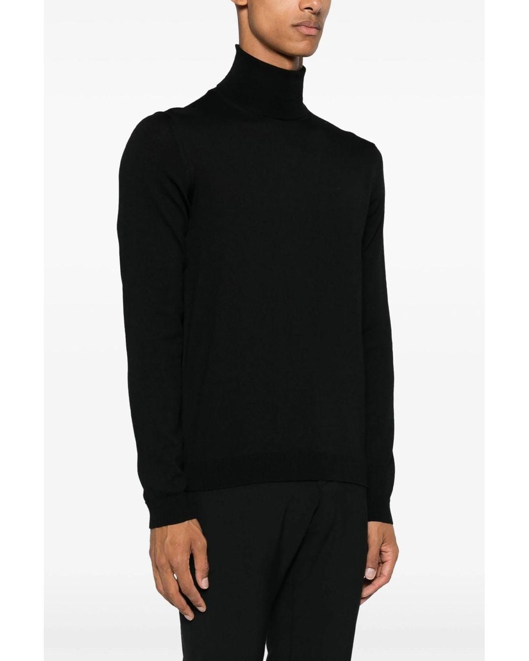 Roberto Collina Black 'Dolcevita Ml' Turtleneck Sweater for men