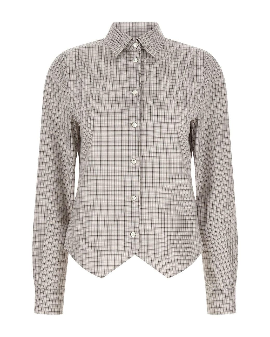Maison Margiela Gray Pointed Hem Shirt