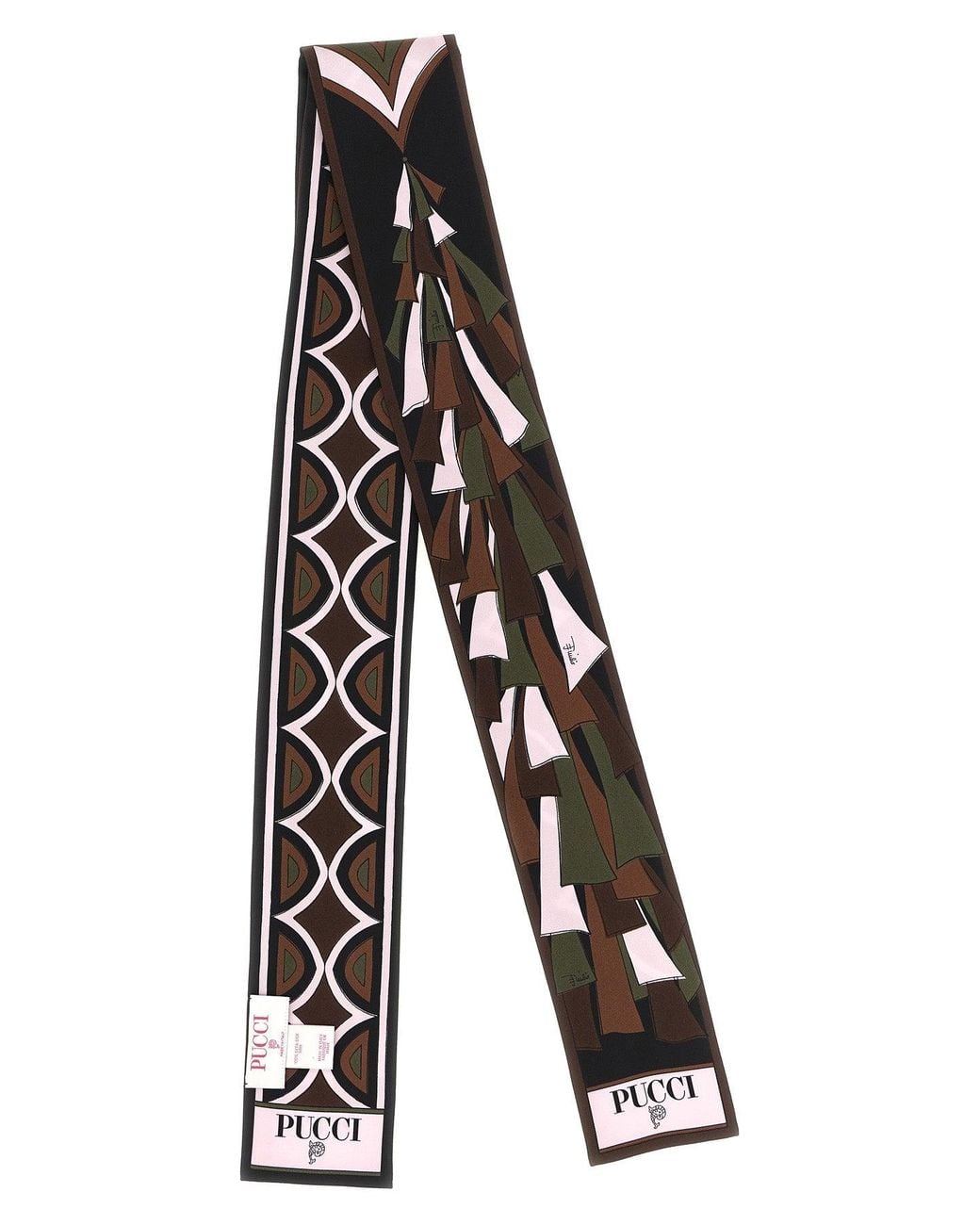 Emilio Pucci Black 'Baiadera' Silk Bandeau