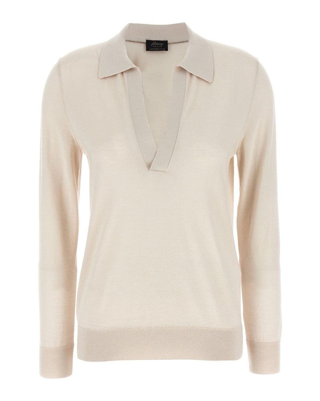 Brioni Natural Polo 'Knit Polo