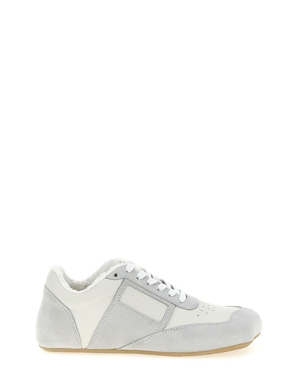 MM6 by Maison Margiela White Sneaker With Anatomic Toe