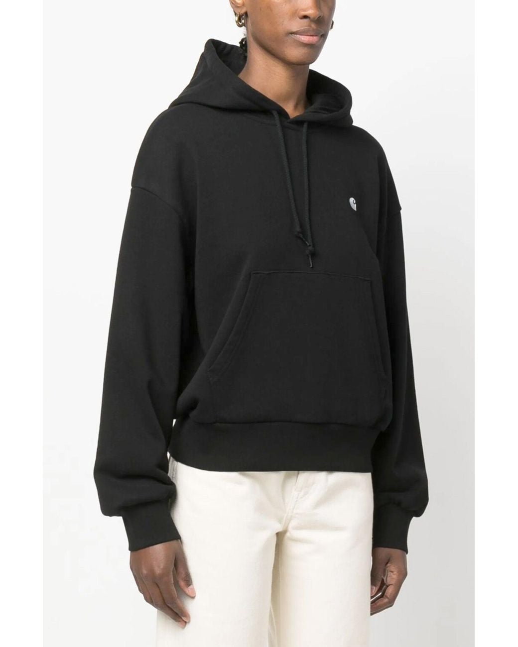Carhartt Black Hoodie With Embroidered Logo