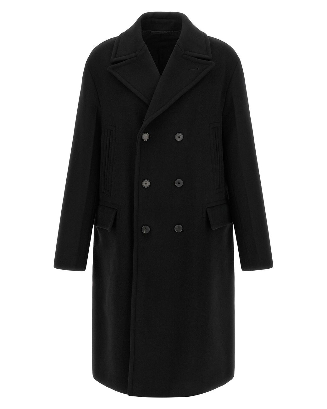 Fendi Black Angora And Wool Coat for men
