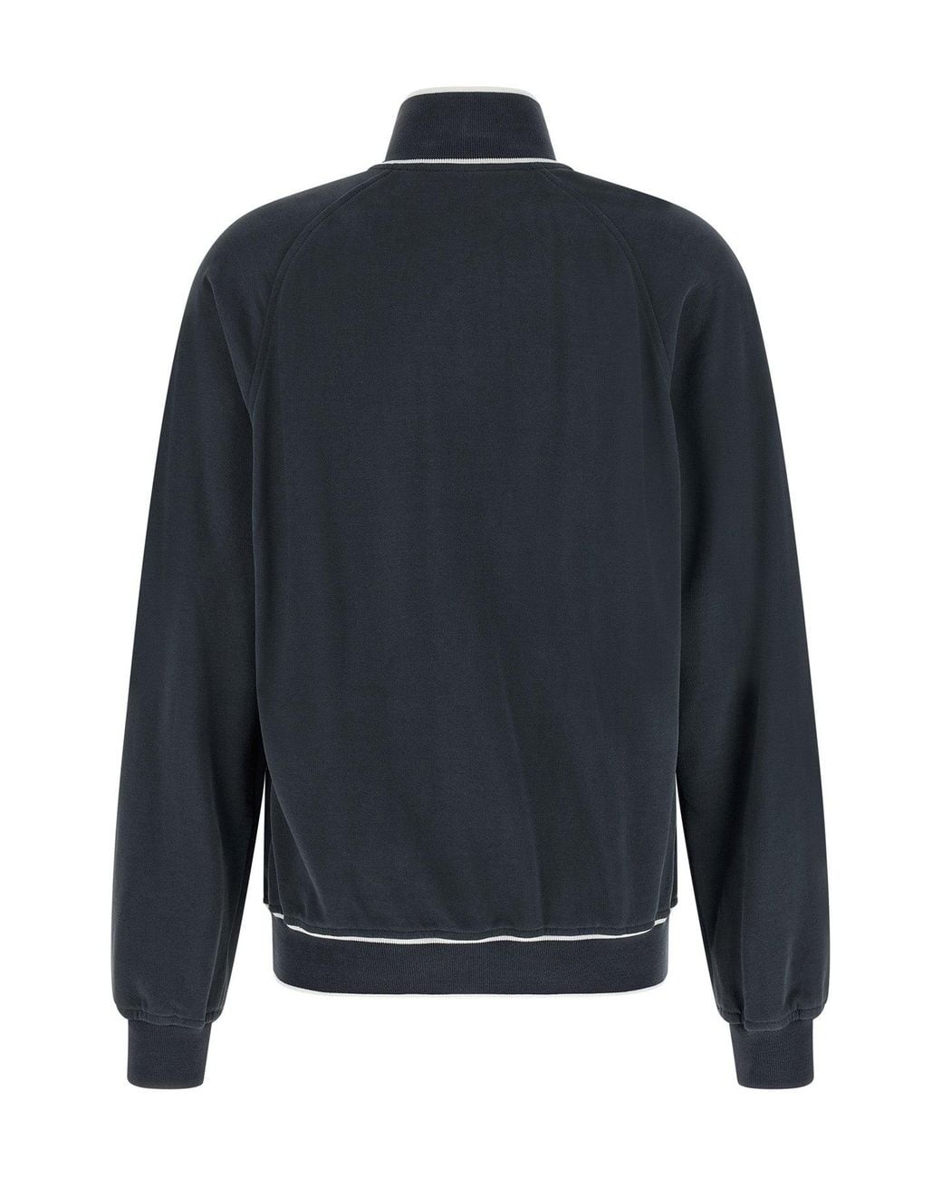 Brunello Cucinelli Blue Sweatshirt With Crest Logo