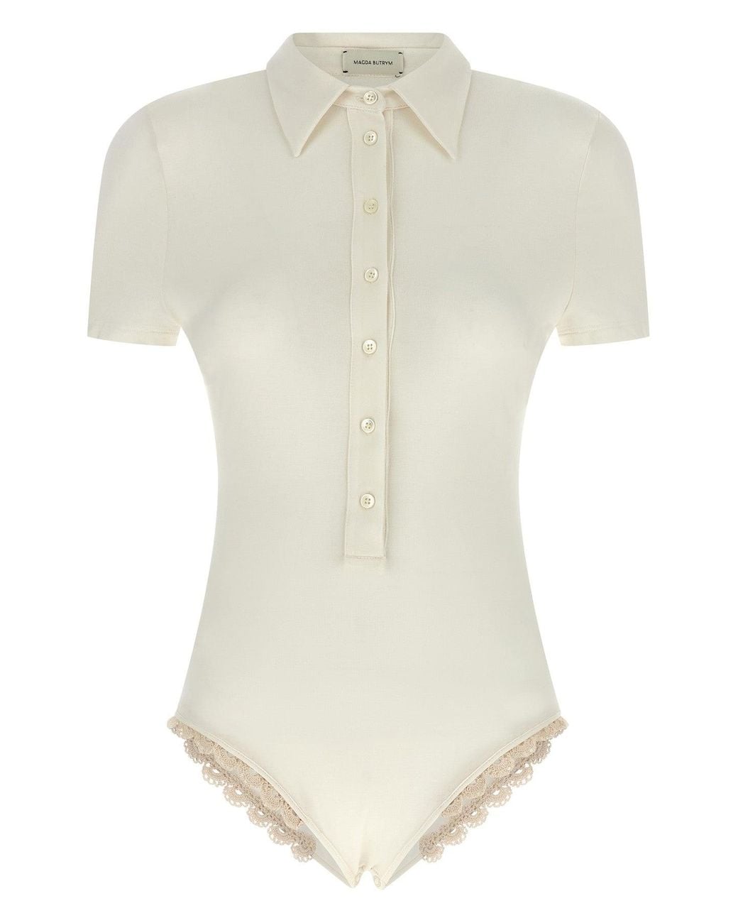Magda Butrym White Bodysuit 'Pf25 01'