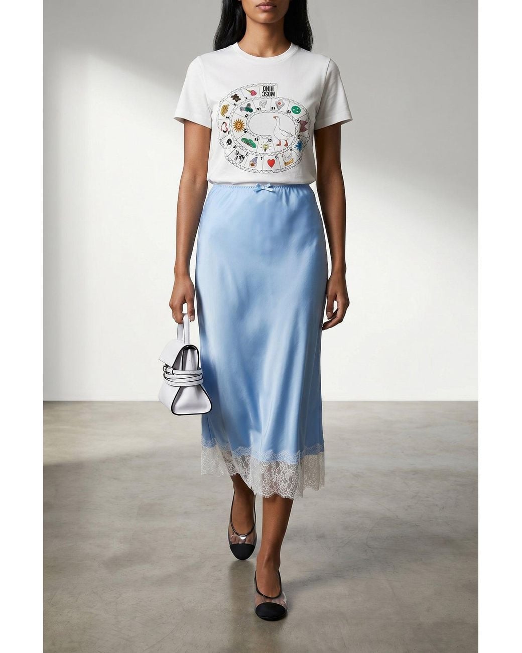 Moschino White T-Shirt With Graphic Print