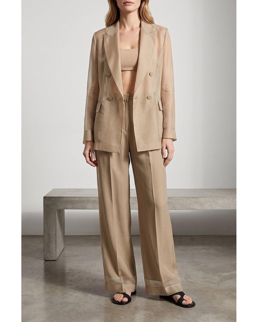 Max Mara Natural Blazer 'Mxeslogan'