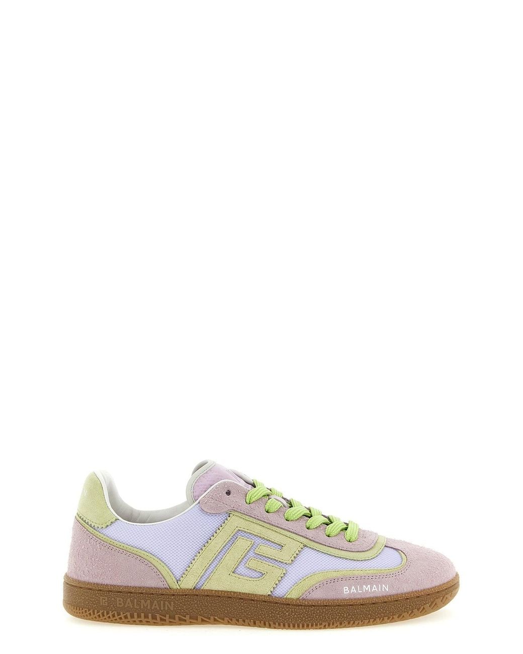 Balmain Multicolor Low-Top Sneakers With Suede Monogram