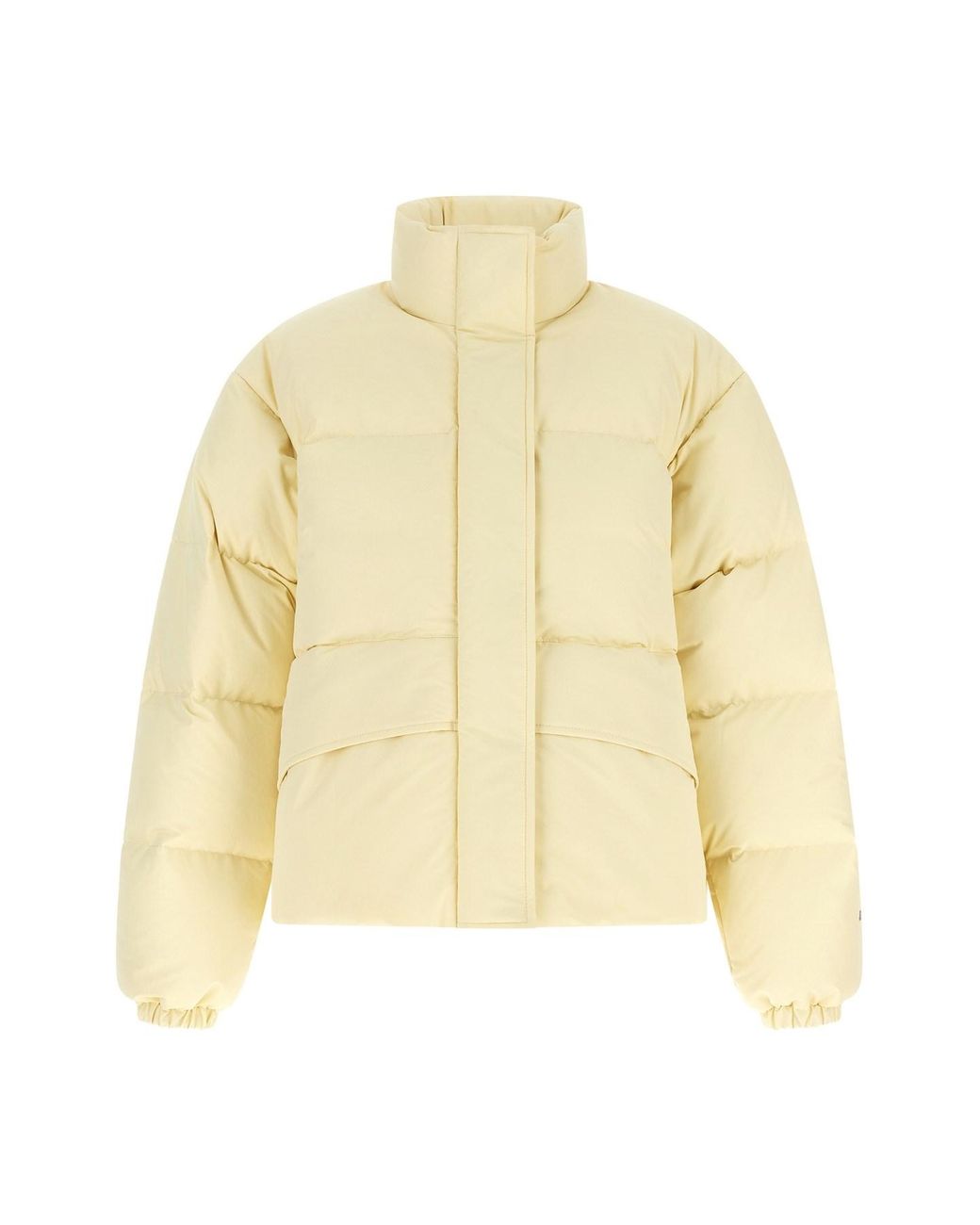 Jil Sander Yellow Technical Fabric Quilted Down Jacket