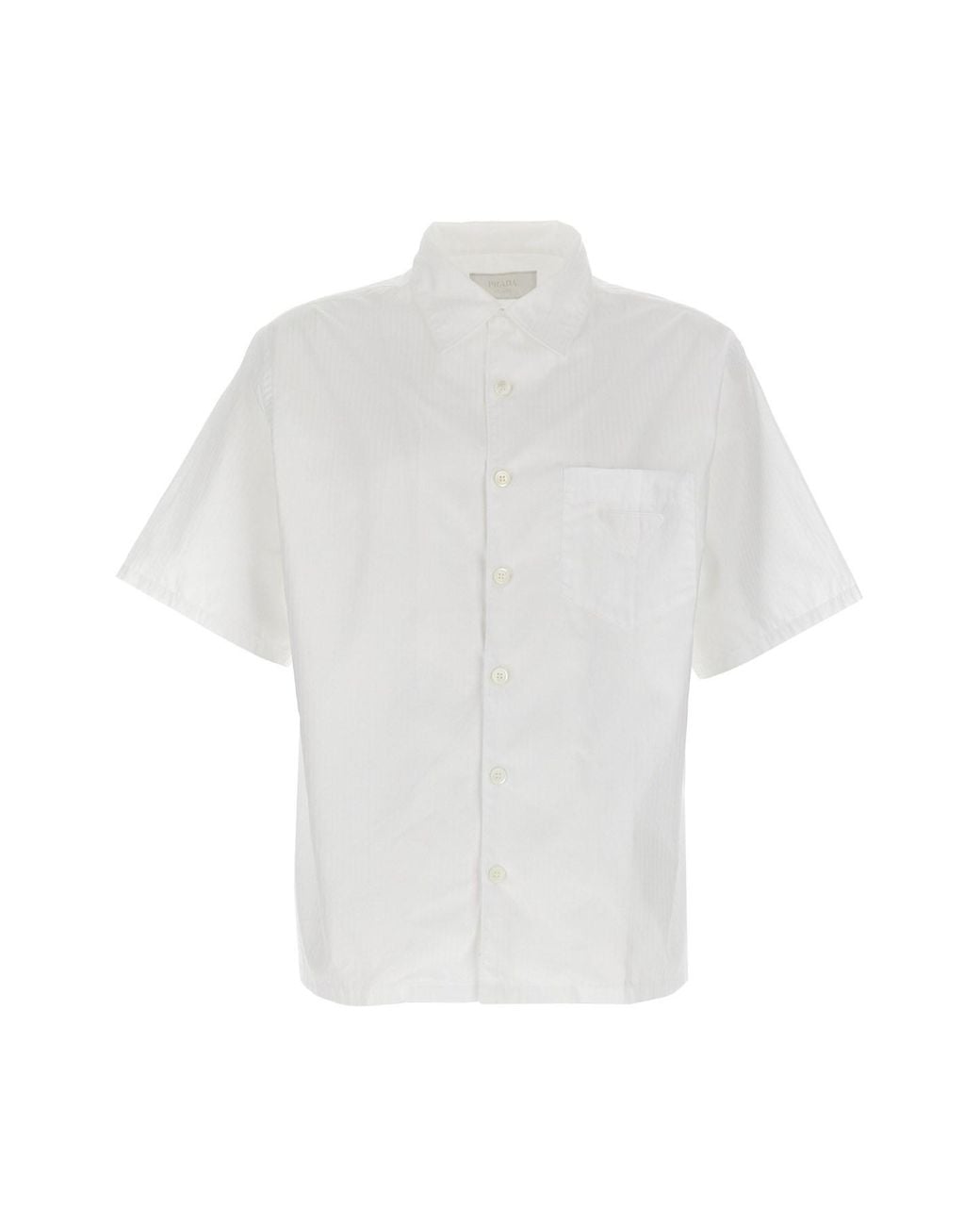 Prada White Striped Shirt for men