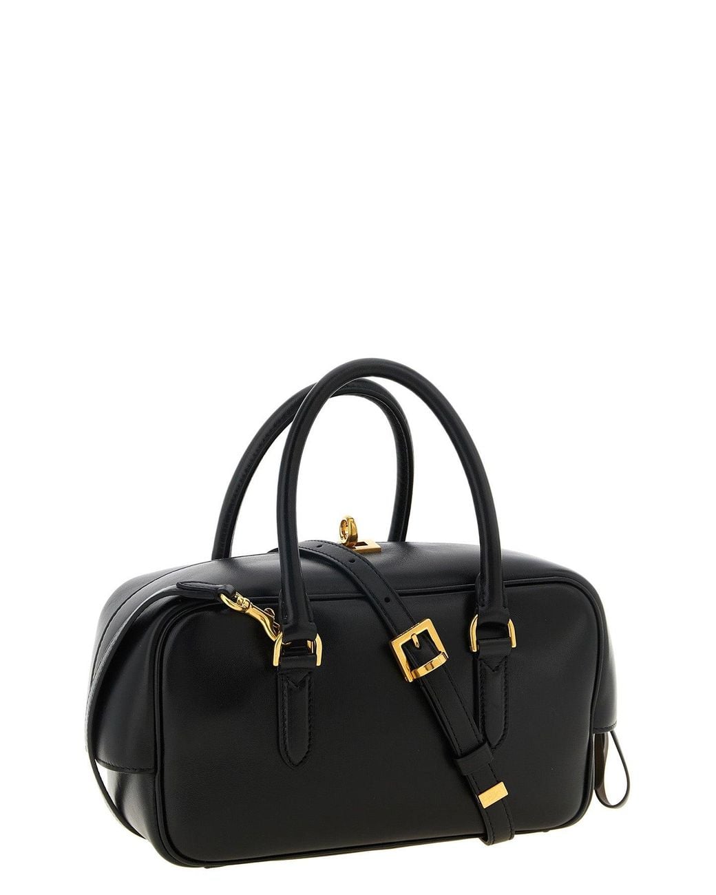 Balenciaga Black Small 'Bowling Le 7' Handbag