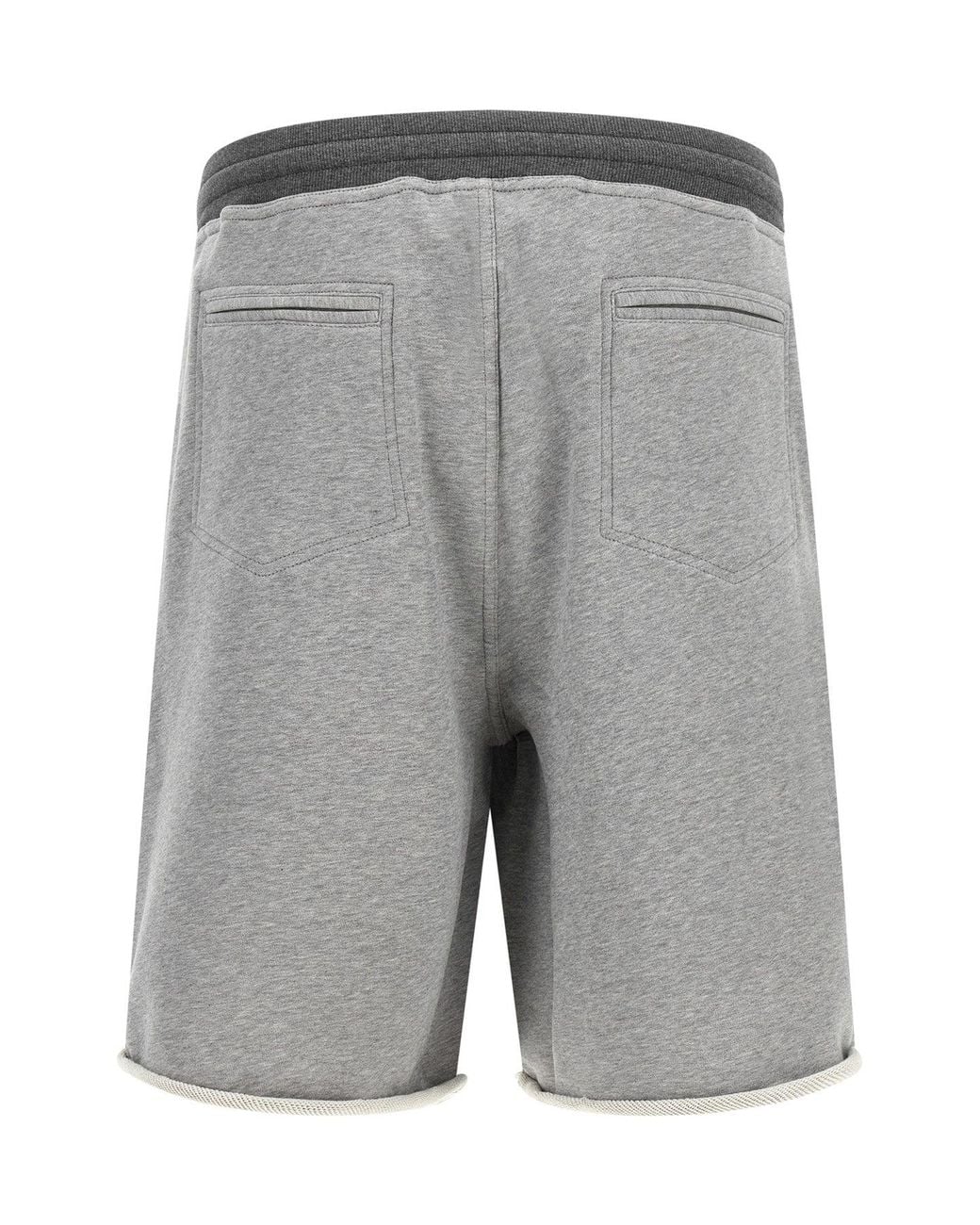 Brunello Cucinelli Gray Solomei Athletic Club Bermuda Shorts for men