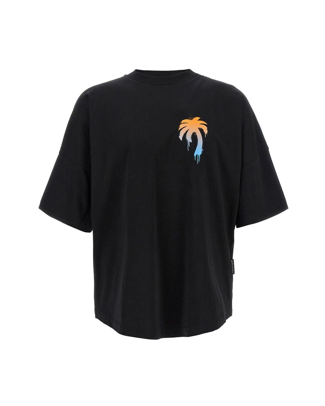 Palm Angels Black Graphic Print T-Shirt for men