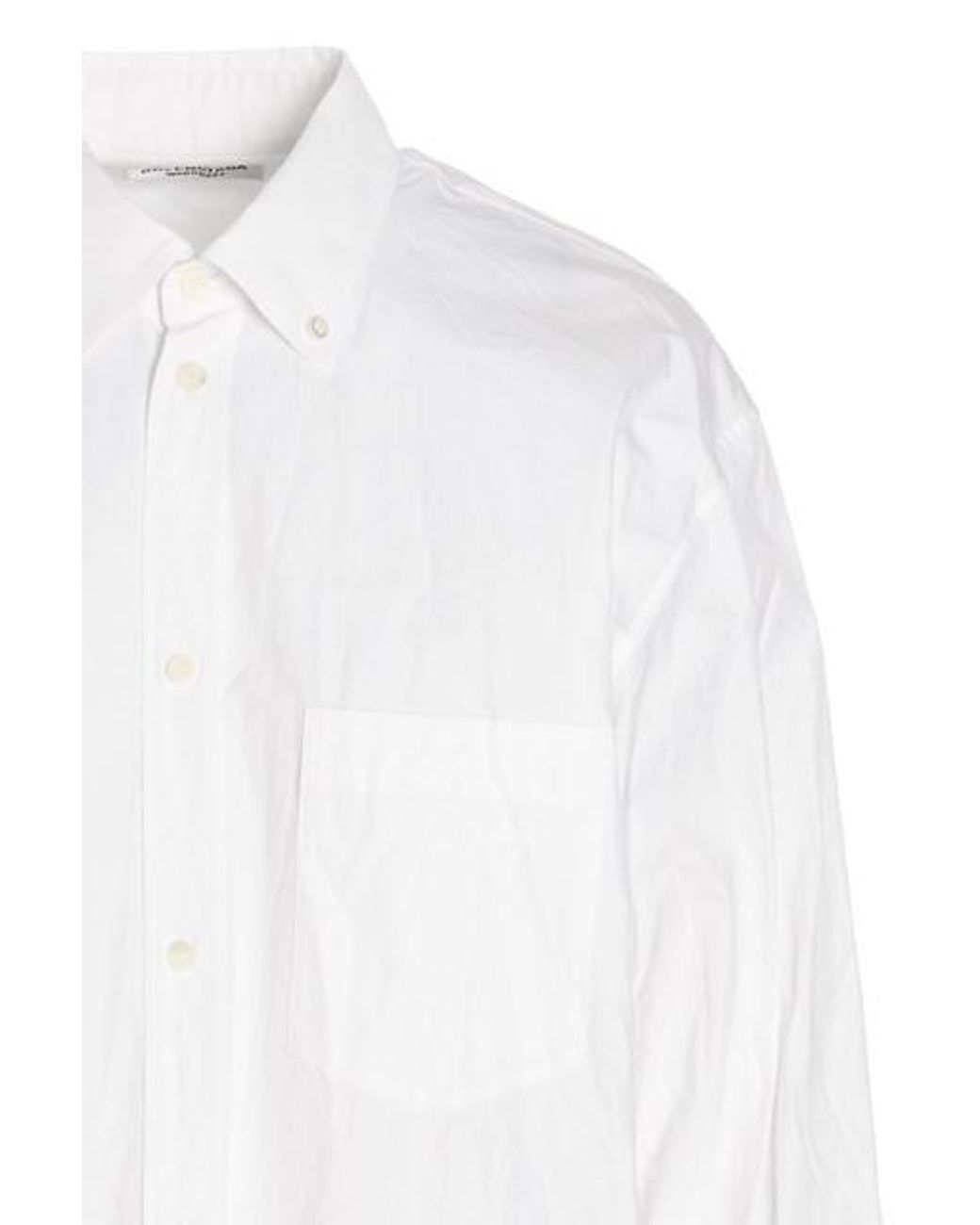 Balenciaga Crinkled-effect Shirt in White - Lyst