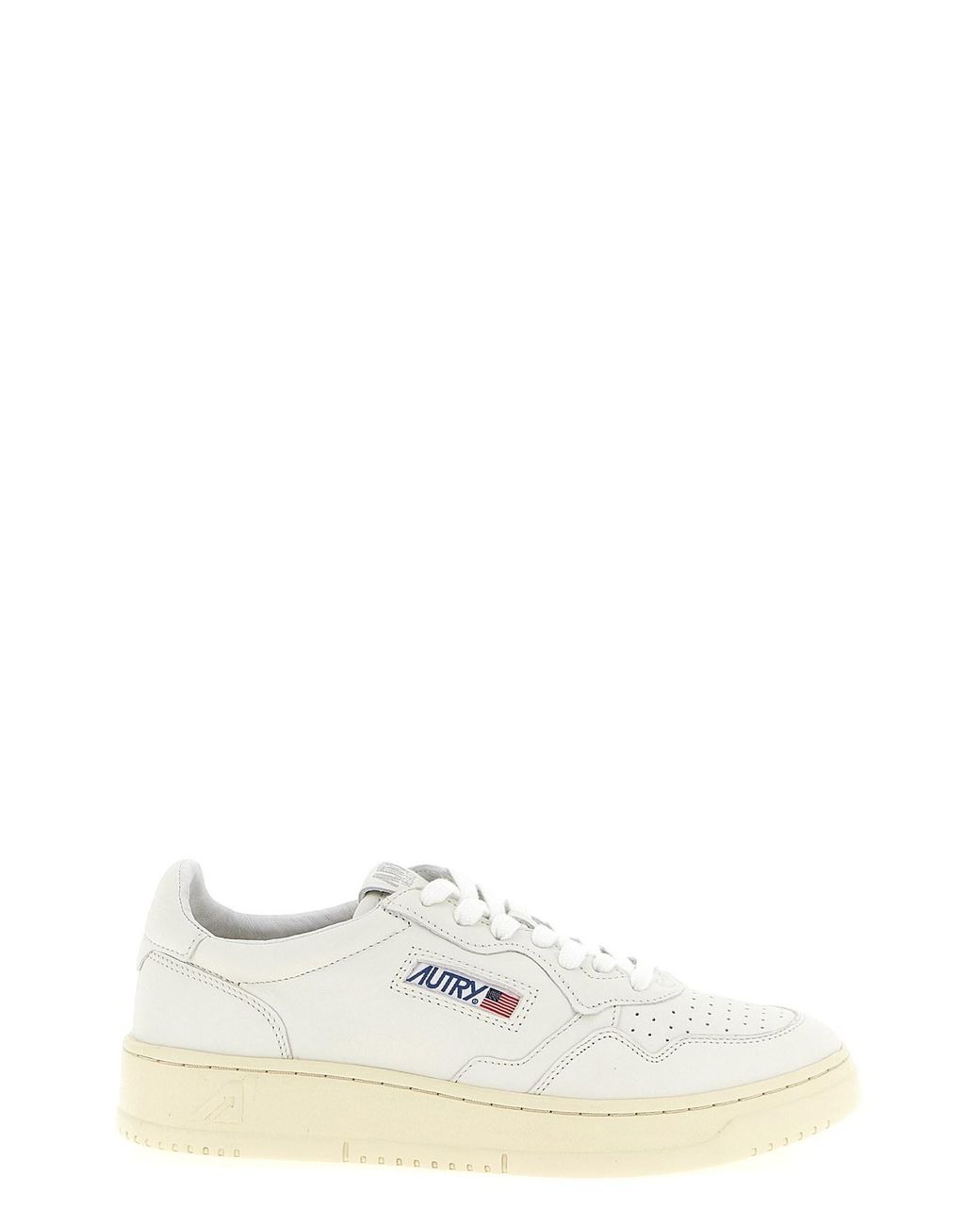 Autry White 'Medalist Low' Sneaker