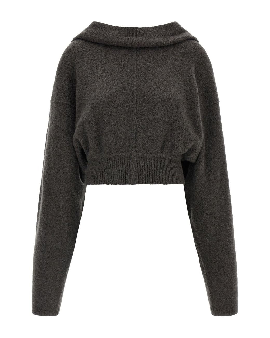 Rick Owens Black 'Tower Pull' Hooded Sweatshirt