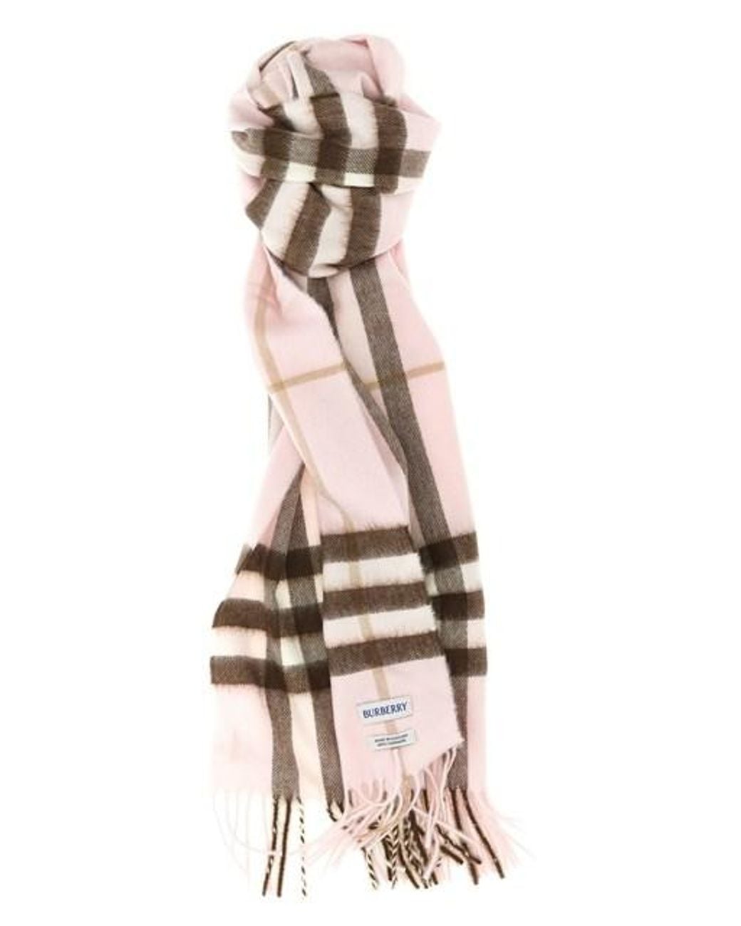 Sciarpa Cashmere Check di Burberry in Natural