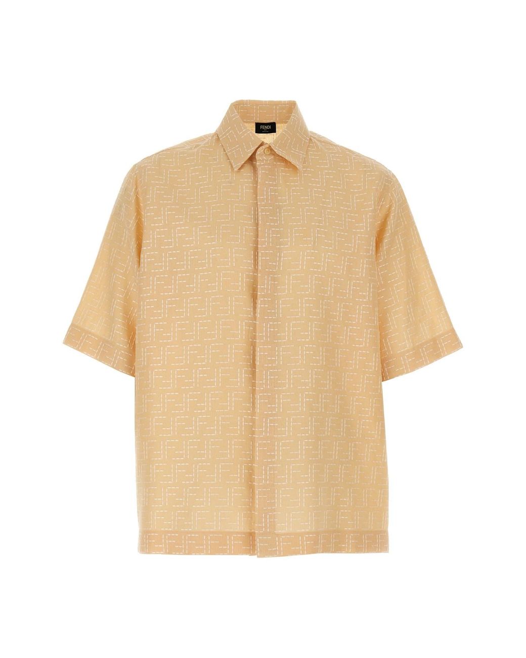 Fendi Natural Ff Jacquard Shirt for men