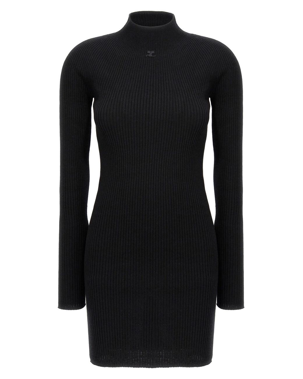 Courreges Black 'solar Light Rib' Dress