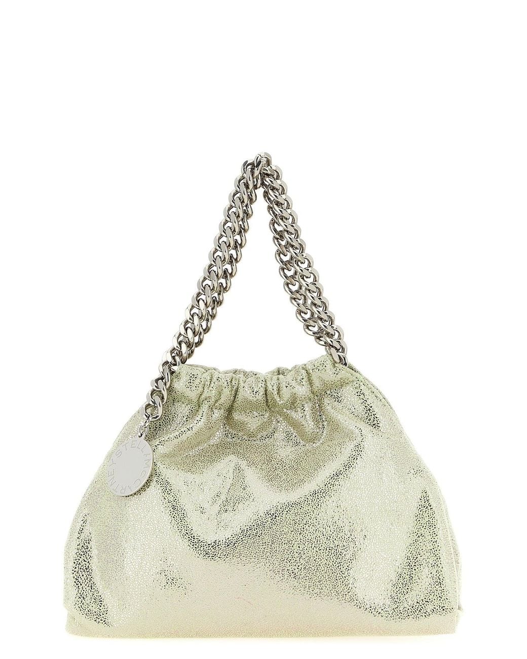Stella McCartney Metallic 'Falabella Mini Drawstring' Handbag