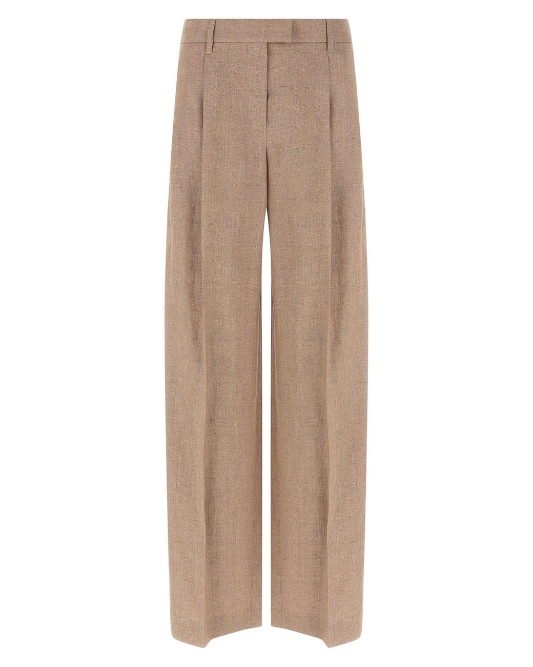 Brunello Cucinelli Natural 'loose Pleated' Pants