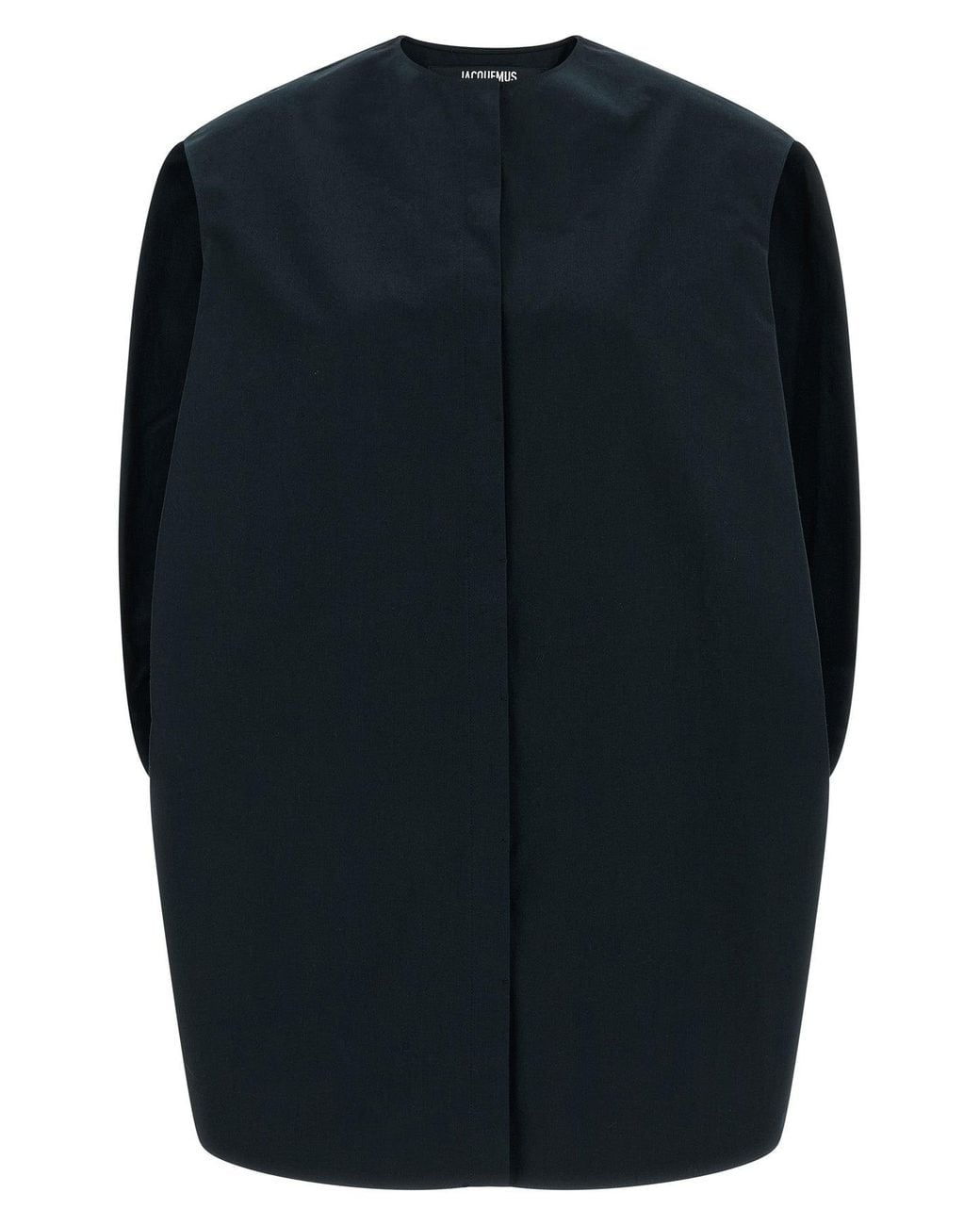 Jacquemus Blue Mini Dress With Cape Detail