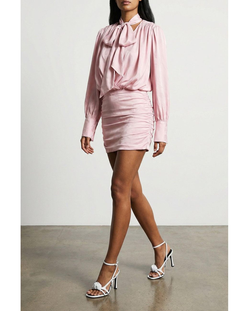 ROTATE BIRGER CHRISTENSEN Pink Ls Mini Dress