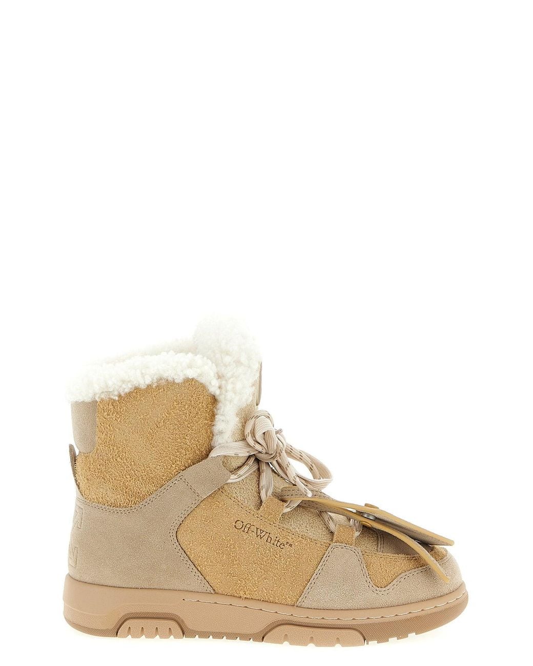 Off-White c/o Virgil Abloh Natural 'Winter Boot' Ankle Boots