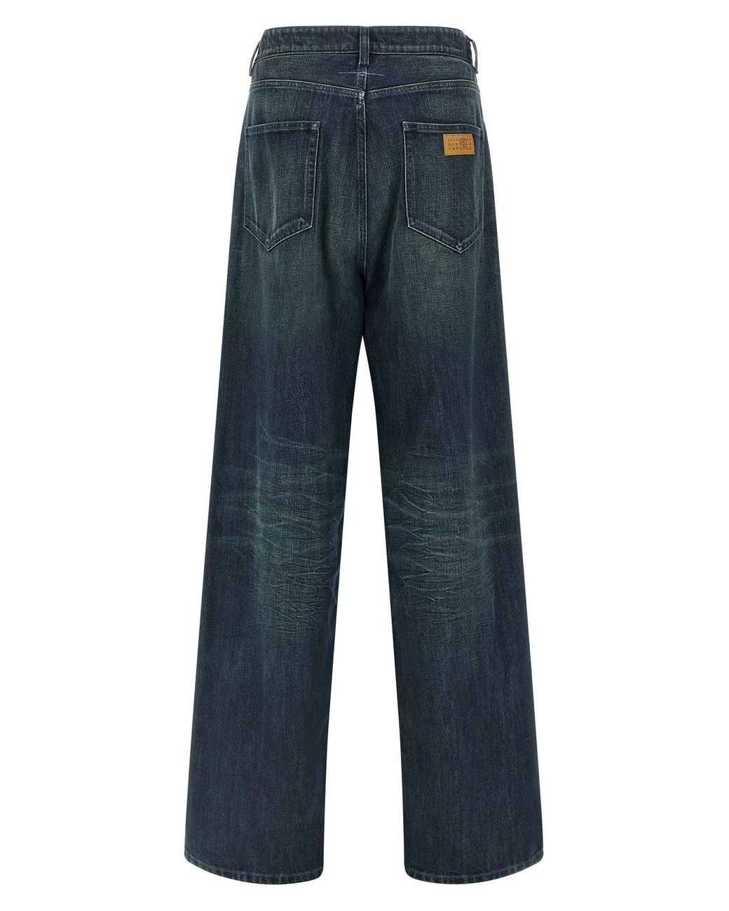 MM6 by Maison Margiela Blue Jeans With Numeric Signature Patch for men