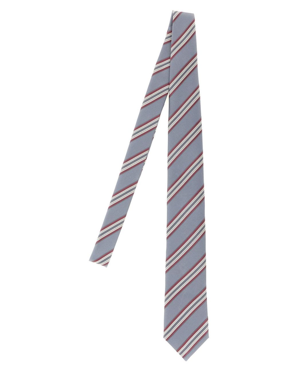 Brunello Cucinelli Multicolor Operated Stripe Tie for men