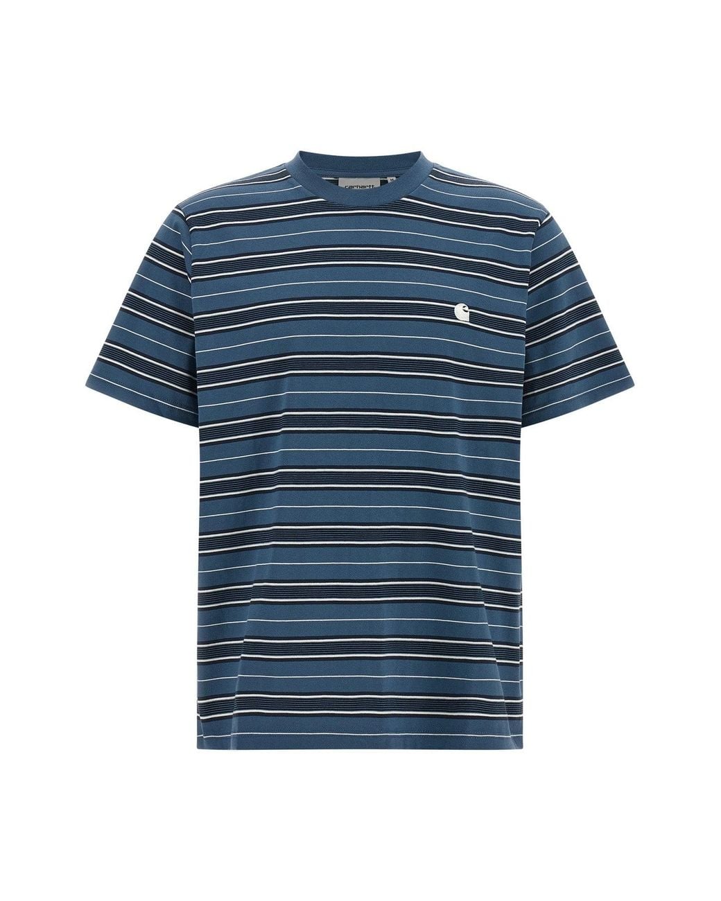Carhartt Blue T-Shirt With Striped Pattern for men