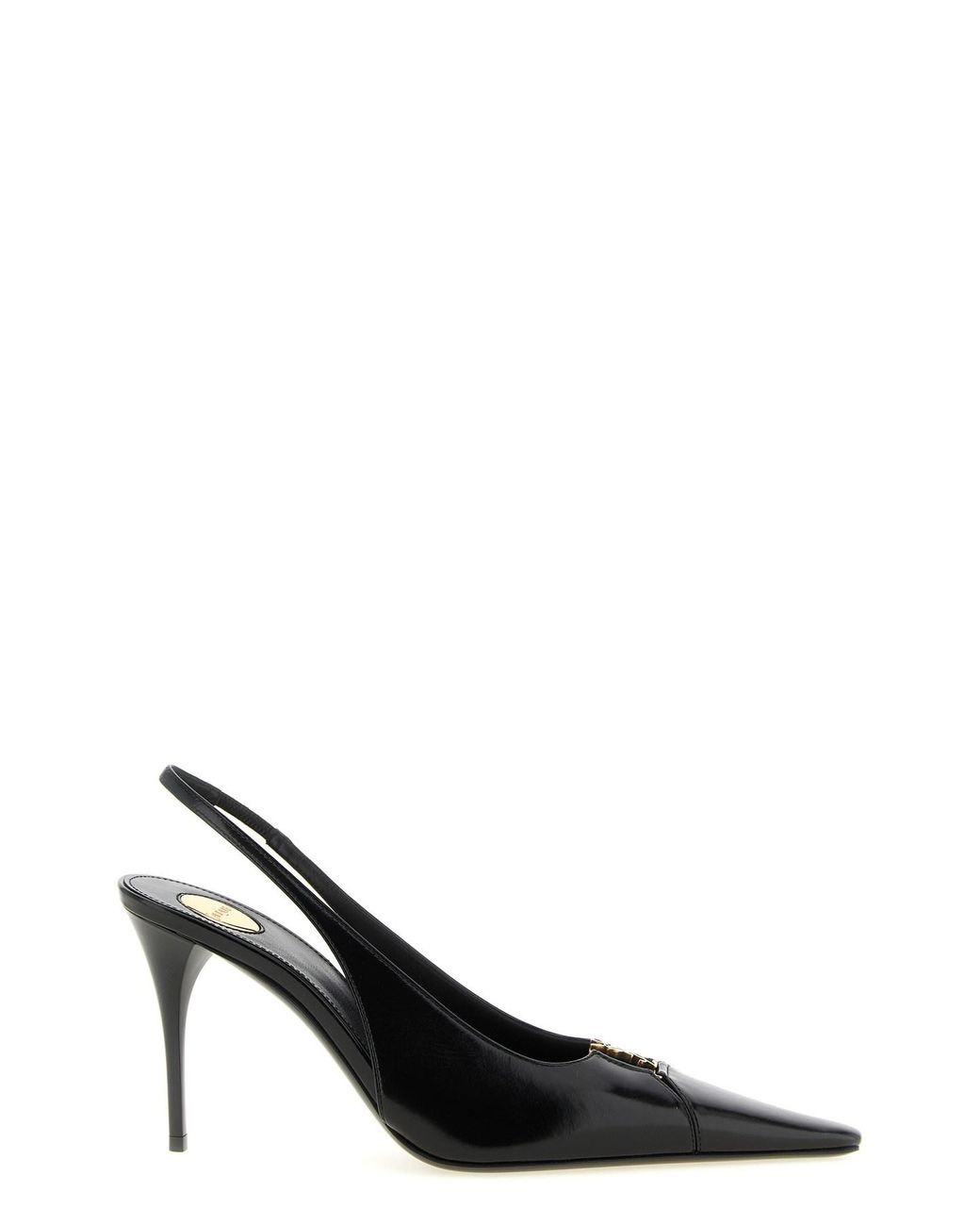 Saint Laurent Black 'babylone' Slingbacks