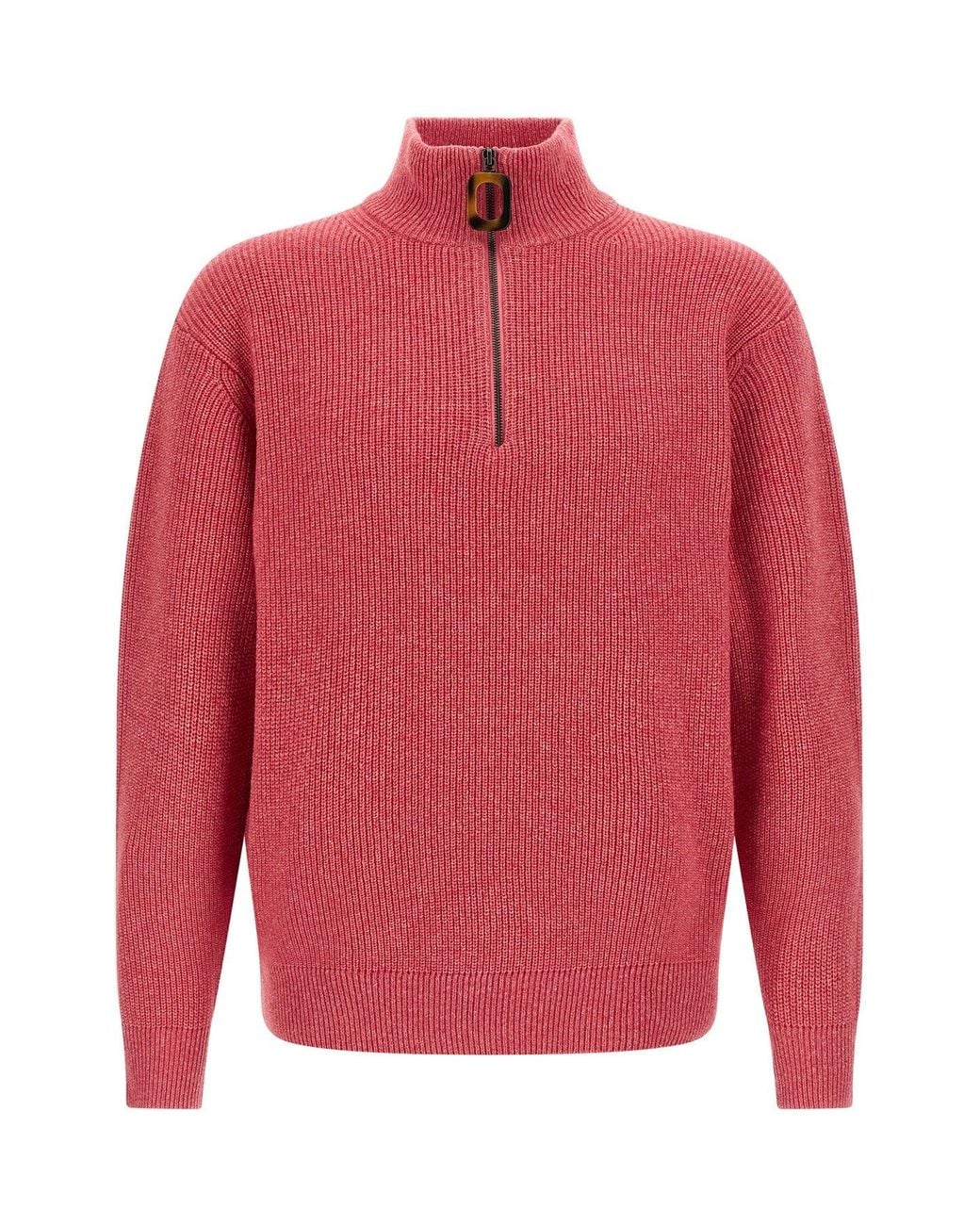 J.W. Anderson Red J. W.Anderson J. W.Anderson Sweater With Geometric Zip Puller for men