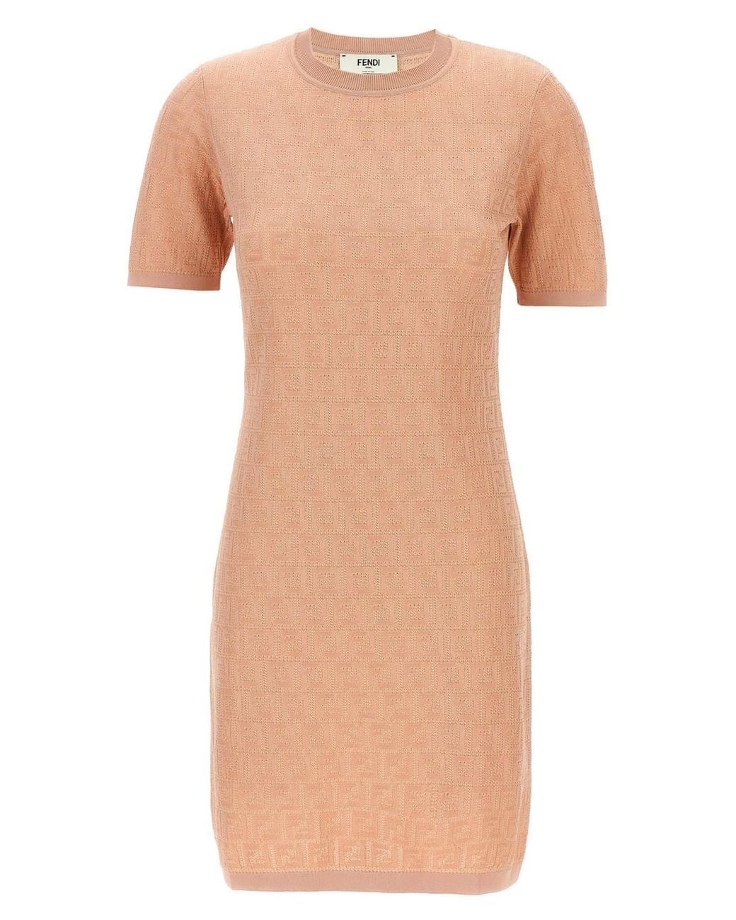 Fendi Pink Ff Cotton Dress