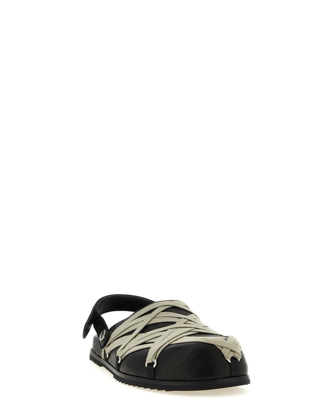 Rick Owens Black Sabot With Megalace System
