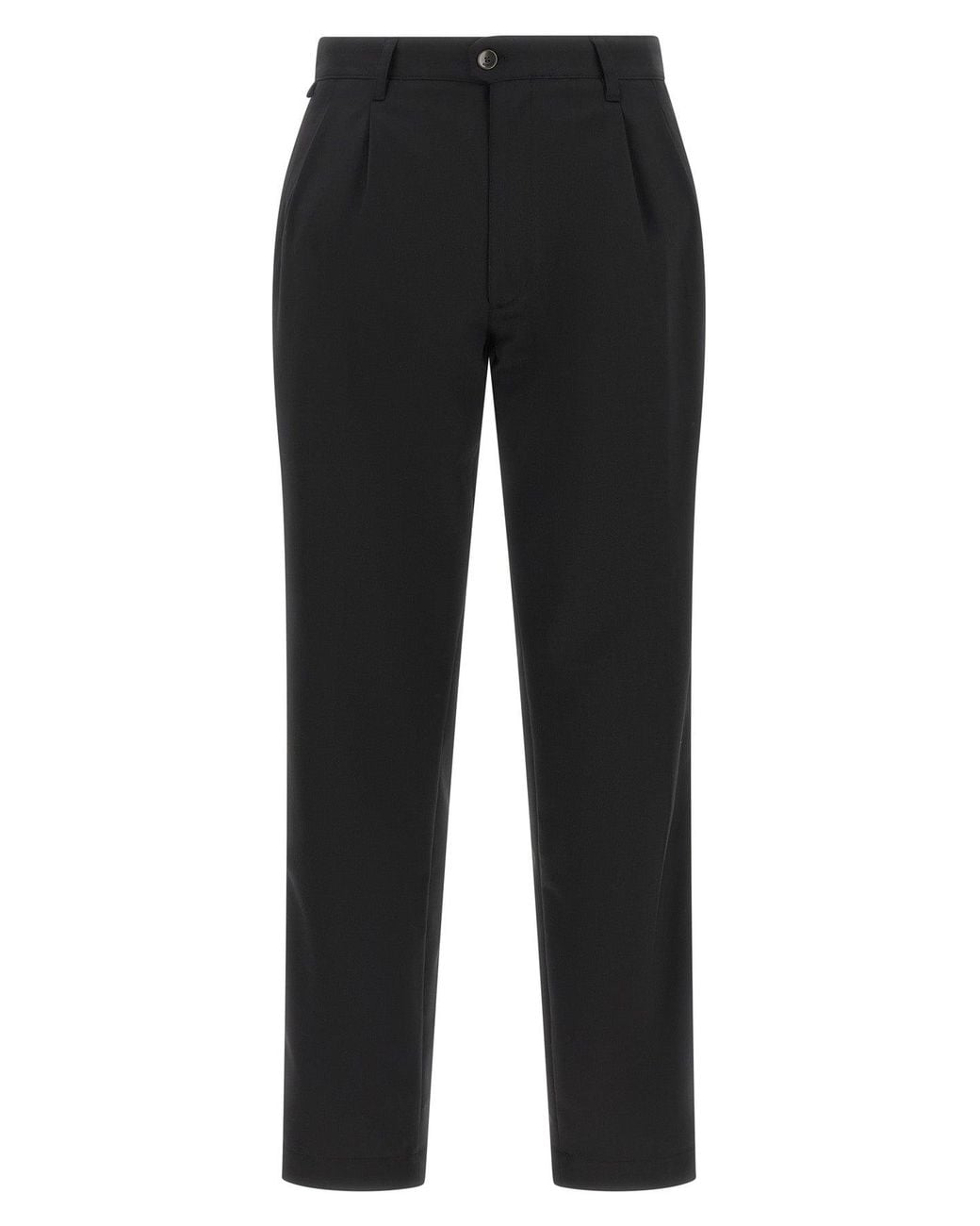 Incotex Black Single-Pleat Trousers for men