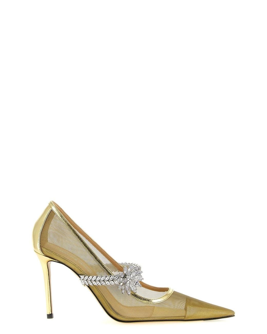 Mach & Mach Metallic 'Lotus Flower' Pumps