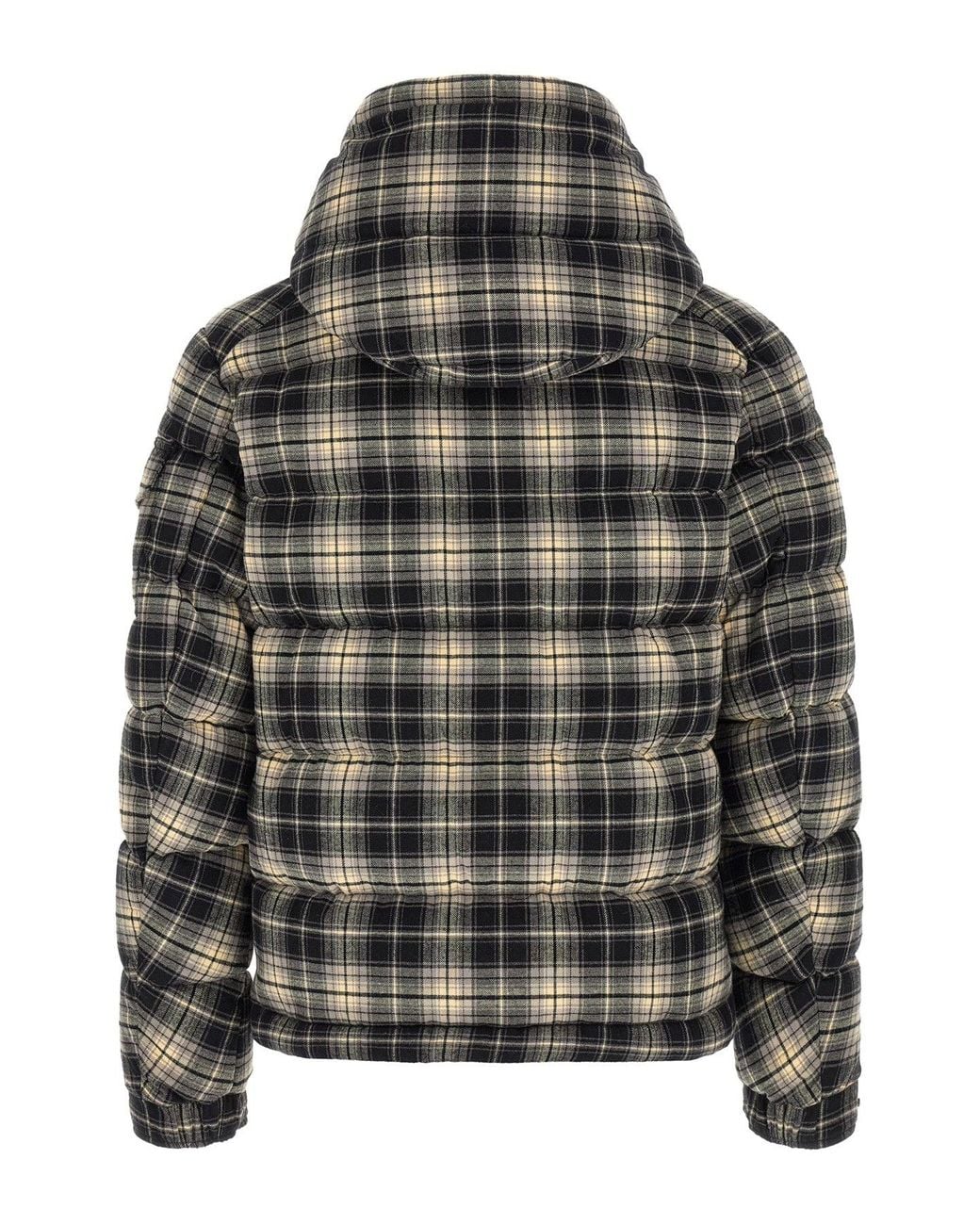Moncler Black Airor Plaid Down Jacket for men