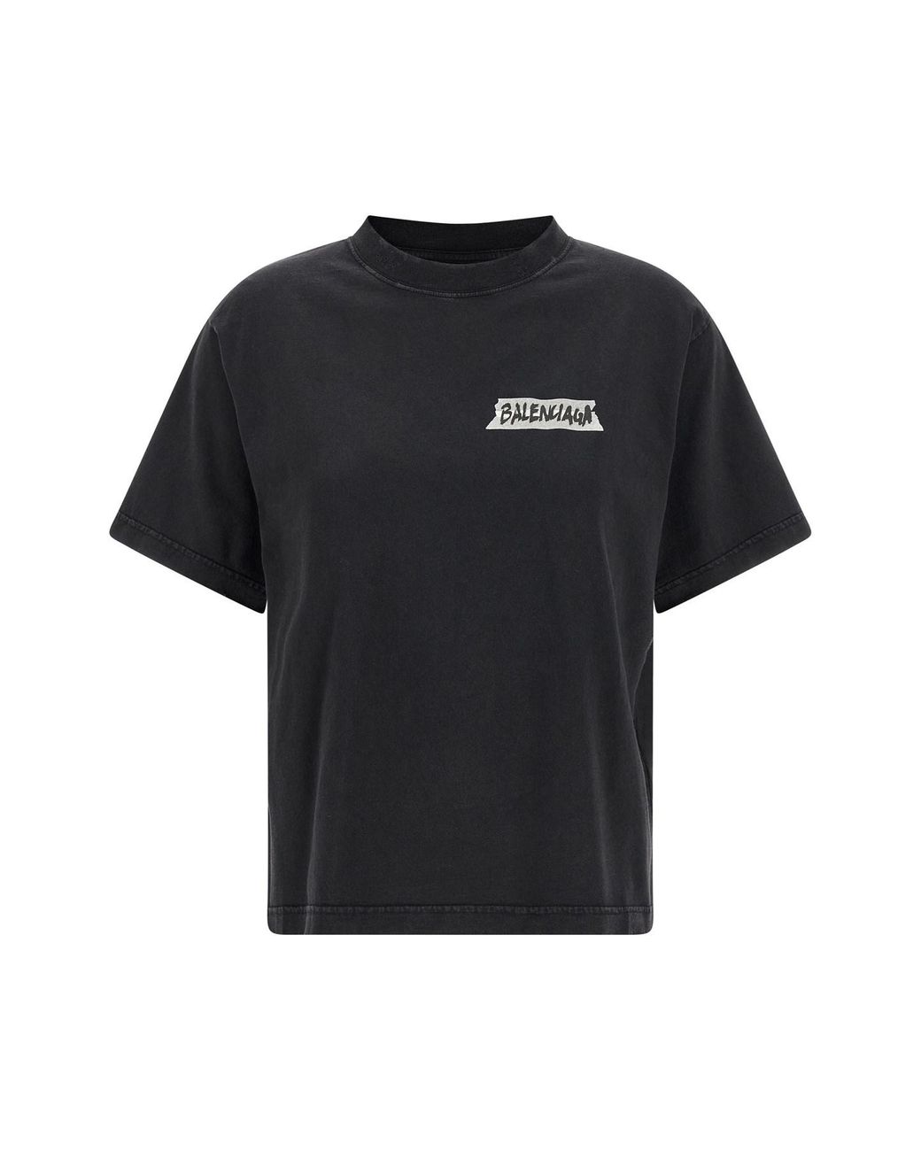 Balenciaga Black 'masking Tape' T-shirt