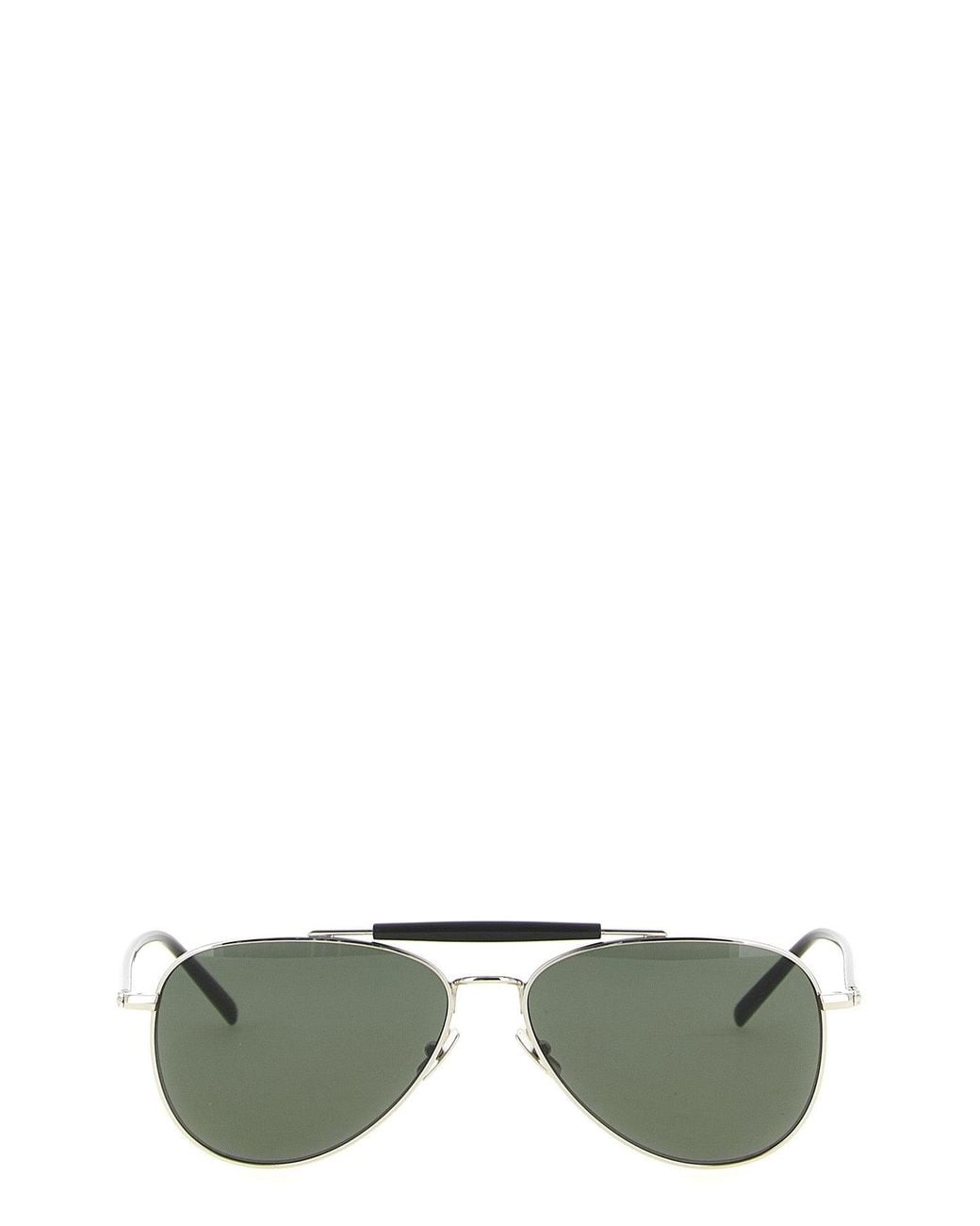 Saint Laurent Green Double-Bridge Sunglasses for men
