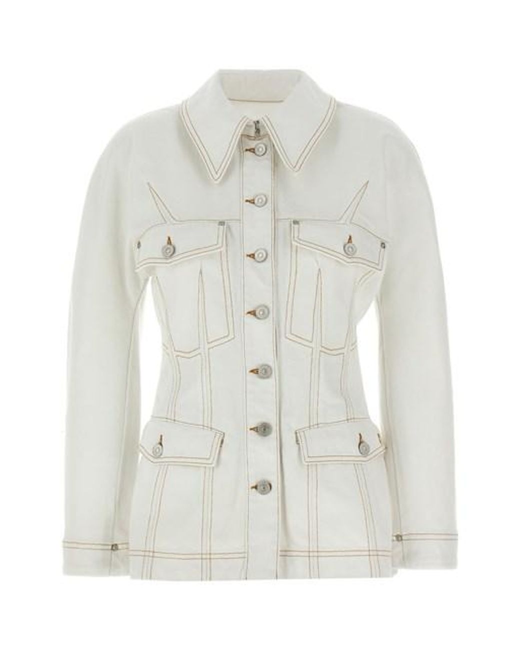Denim Jacket Puffer Jackets Bianco-Donna di Givenchy in White