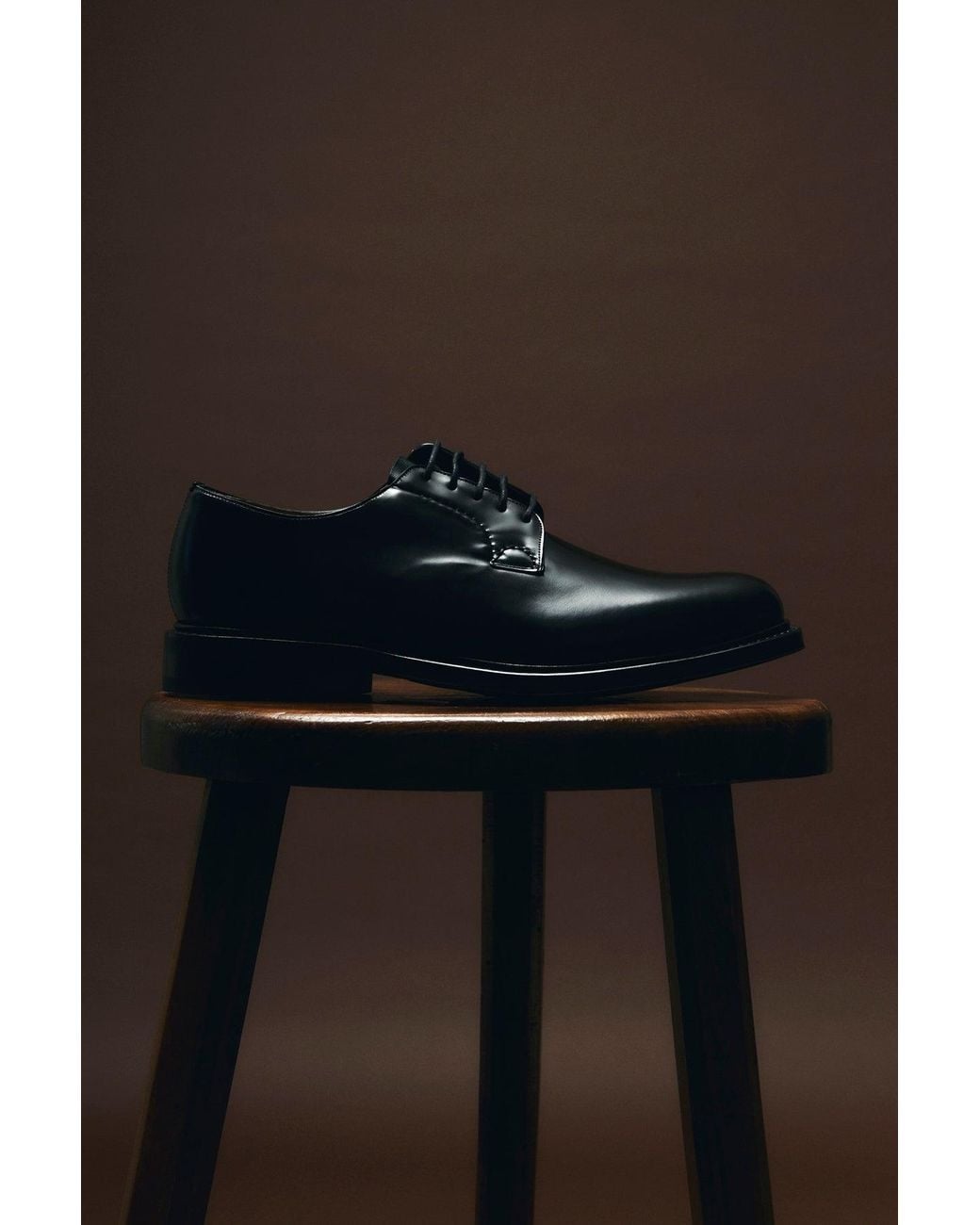 Church's Black Derby Shoe With Polished Finish for men
