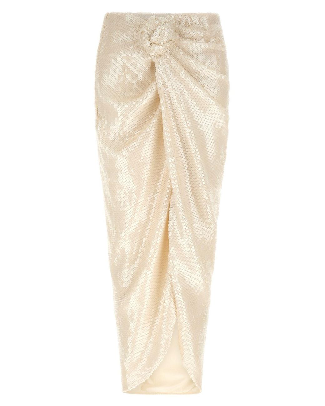 ROTATE BIRGER CHRISTENSEN Natural 'sequins Knot' Skirt